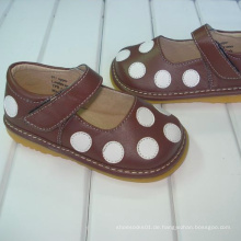 Braun mit Polka Dots Baby Schuhe